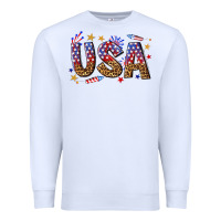 White usa 4th of july bw Premium Sweatshirt - texasbilliewilder