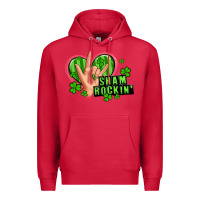 Cardinal shamrockin' rock n roll female hand Premium Hoodie - Artiststas
