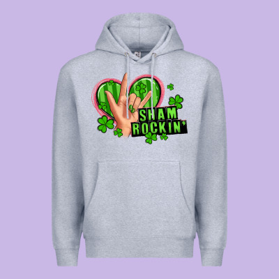 Shamrockin' Rock N Roll Female Hand Premium Hoodie Designed By Artiststas