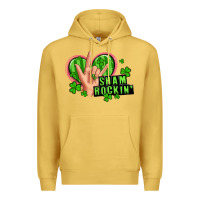 Antique Gold shamrockin' rock n roll female hand Premium Hoodie - Artiststas