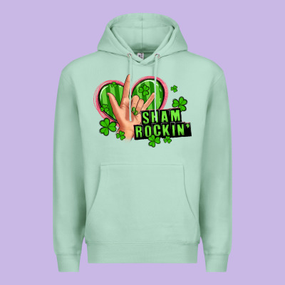 Shamrockin' Rock N Roll Female Hand Premium Hoodie Designed By Artiststas