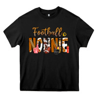 Black football NONNiE Heavy Core Tee - CowhideDigitalArt
