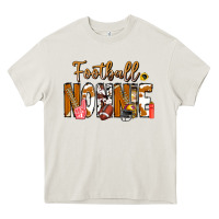 Cream football NONNiE Heavy Core Tee - CowhideDigitalArt
