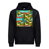 Black camouflage serape gemstone seamless pattern Urban Hoodie - BundleAndBundleShop