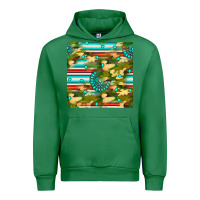 Emerald camouflage serape gemstone seamless pattern Urban Hoodie - BundleAndBundleShop