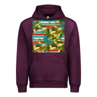 Mauve Wine camouflage serape gemstone seamless pattern Urban Hoodie - BundleAndBundleShop
