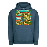 Pigment Midnight Navy camouflage serape gemstone seamless pattern Urban Hoodie - BundleAndBundleShop