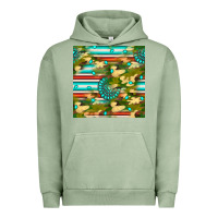 Pigment Oil Green camouflage serape gemstone seamless pattern Urban Hoodie - BundleAndBundleShop