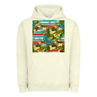 Pigment Pistachio camouflage serape gemstone seamless pattern Urban Hoodie - BundleAndBundleShop