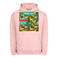 Pigment Salmon camouflage serape gemstone seamless pattern Urban Hoodie - BundleAndBundleShop