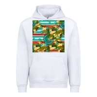 White camouflage serape gemstone seamless pattern Urban Hoodie - BundleAndBundleShop