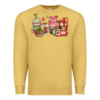 Antique Gold strawberry farm fresh coffee cups Premium Sweatshirt - Zillion Design Studio