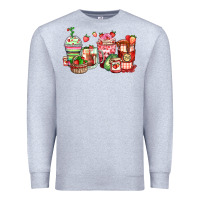 Heather Grey strawberry farm fresh coffee cups Premium Sweatshirt - Zillion Design Studio