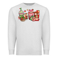 Oatmeal Heather strawberry farm fresh coffee cups Premium Sweatshirt - Zillion Design Studio