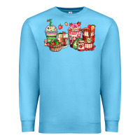 Ocean Blue strawberry farm fresh coffee cups Premium Sweatshirt - Zillion Design Studio