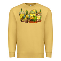 Antique Gold pineapple farm fresh coffee cups Premium Sweatshirt - Zillion Design Studio