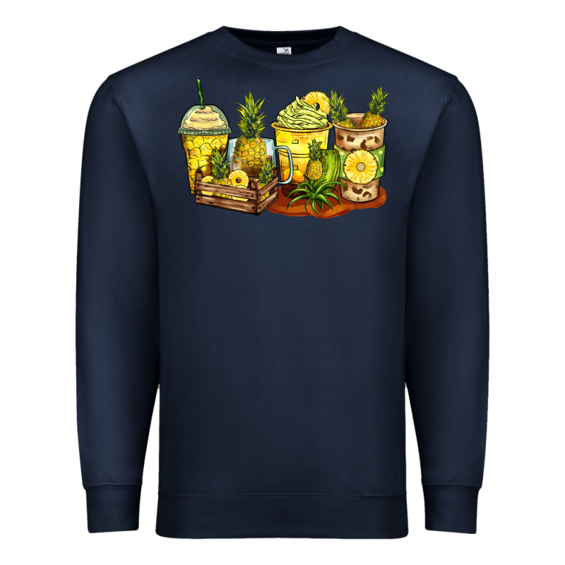Pineapple Farm Fresh Coffee Cups Premium Sweatshirt by Zillion Design Studio | Teevron