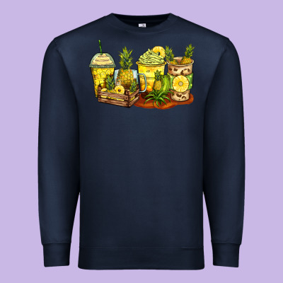 Premium Sweatshirt pineapple farm fresh coffee cups