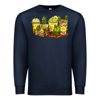 Navy pineapple farm fresh coffee cups Premium Sweatshirt - Zillion Design Studio