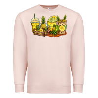 Pale Pink pineapple farm fresh coffee cups Premium Sweatshirt - Zillion Design Studio