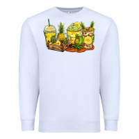 White pineapple farm fresh coffee cups Premium Sweatshirt - Zillion Design Studio