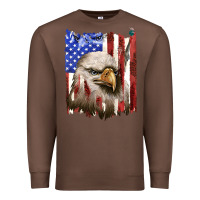 Chestnut usa flag with eagle head Premium Sweatshirt - texasbilliewilder