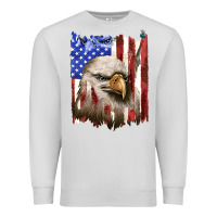 Dove Grey usa flag with eagle head Premium Sweatshirt - texasbilliewilder