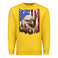 Lemon usa flag with eagle head Premium Sweatshirt - texasbilliewilder