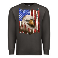 Smoke usa flag with eagle head Premium Sweatshirt - texasbilliewilder