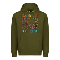 Army Green watch out fifth grade here i come! Premium Hoodie - JahusDesignShop