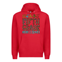 Red watch out fifth grade here i come! Premium Hoodie - JahusDesignShop