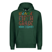 Sports Green watch out fifth grade here i come! Premium Hoodie - JahusDesignShop
