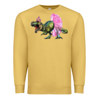 Antique Gold balerina t rex dinosaur with tutu Premium Sweatshirt - RanaPortraitStore
