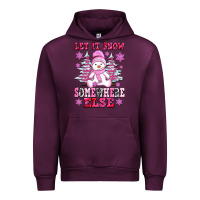 Mauve Wine let it snow somewhere else Urban Hoodie - AdoDesignShop