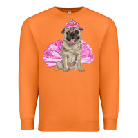 Carrot balerina pug with tutu Premium Sweatshirt - RanaPortraitStore