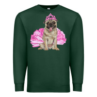 Sports Green balerina pug with tutu Premium Sweatshirt - RanaPortraitStore