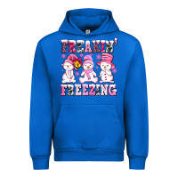 Cobalt freaking freezing with Snowmans Urban Hoodie - AdoDesignShop