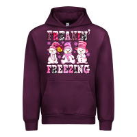 Mauve Wine freaking freezing with Snowmans Urban Hoodie - AdoDesignShop
