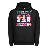 Pigment Black freaking freezing with Snowmans Urban Hoodie - AdoDesignShop