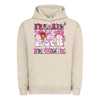 Pigment French Oak freaking freezing with Snowmans Urban Hoodie - AdoDesignShop
