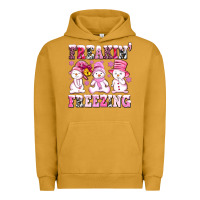 Pigment Peanut Butter freaking freezing with Snowmans Urban Hoodie - AdoDesignShop