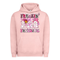 Pigment Salmon freaking freezing with Snowmans Urban Hoodie - AdoDesignShop