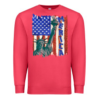 Cardinal usa flag with statue of liberty Premium Sweatshirt - texasbilliewilder