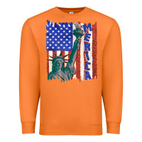 Carrot usa flag with statue of liberty Premium Sweatshirt - texasbilliewilder