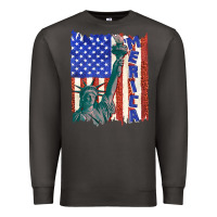 Smoke usa flag with statue of liberty Premium Sweatshirt - texasbilliewilder