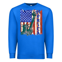 True Royal usa flag with statue of liberty Premium Sweatshirt - texasbilliewilder