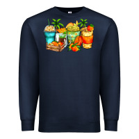 Navy mango farm fresh coffee cups Premium Sweatshirt - Zillion Design Studio