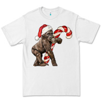 White Christmas Candy Cane Baby Gorilla Premium Tee - LillyAllenDesigns