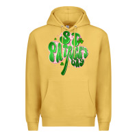 Antique Gold st patricks day clover Premium Hoodie - Artiststas