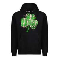 Black st patricks day clover Premium Hoodie - Artiststas